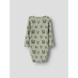 NAME IT Baby Dam X-slim L/S Bodystocking - Shadow