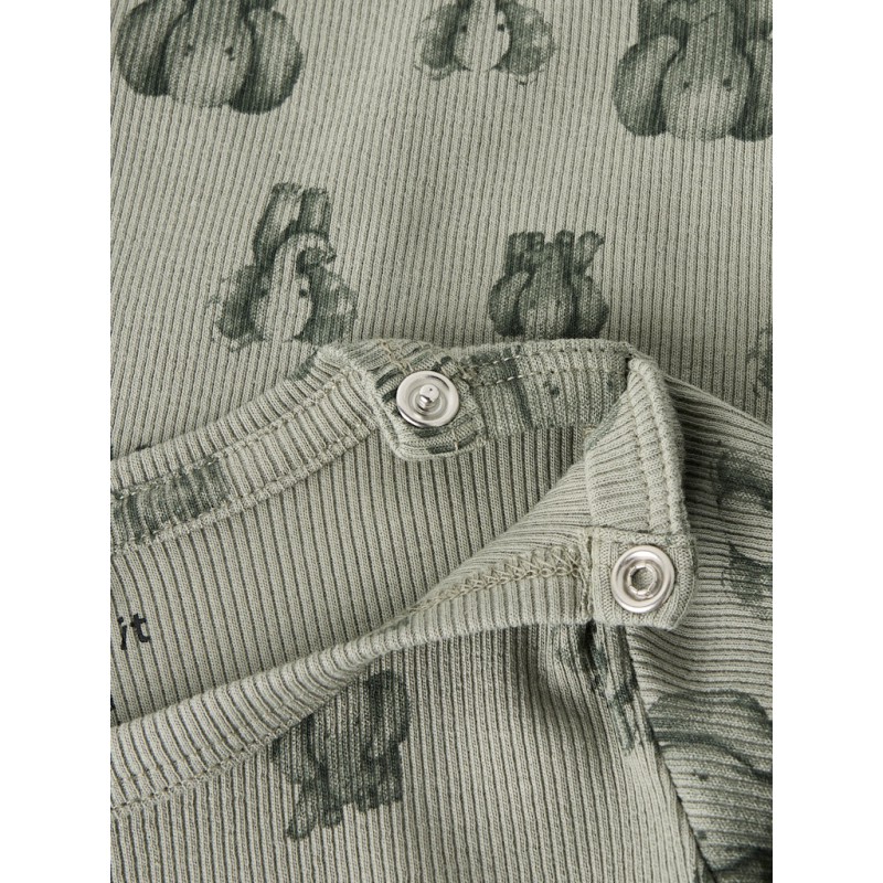 NAME IT Baby Dam X-slim L/S Bodystocking - Shadow