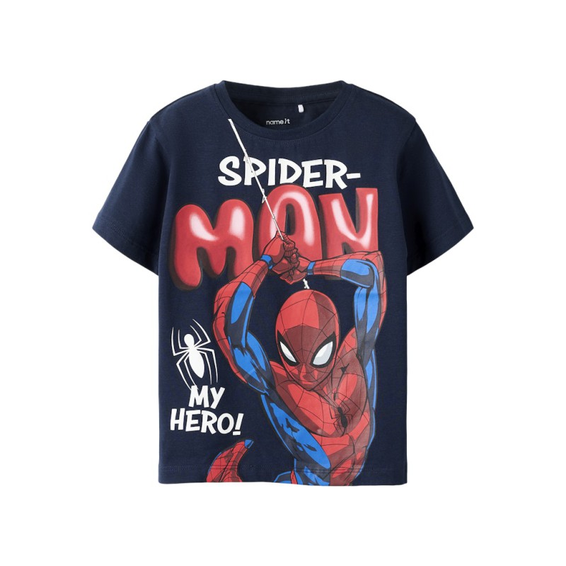 NAME IT Mini Marvin Spiderman Regular T-shirt - Navy Blazer