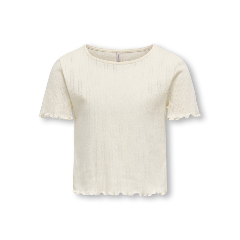 KIDS ONLY Carlotta S/S Top - Cloud Dancer