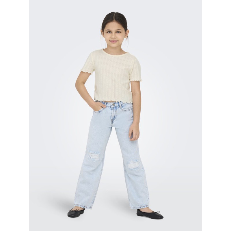 KIDS ONLY Carlotta S/S Top - Cloud Dancer