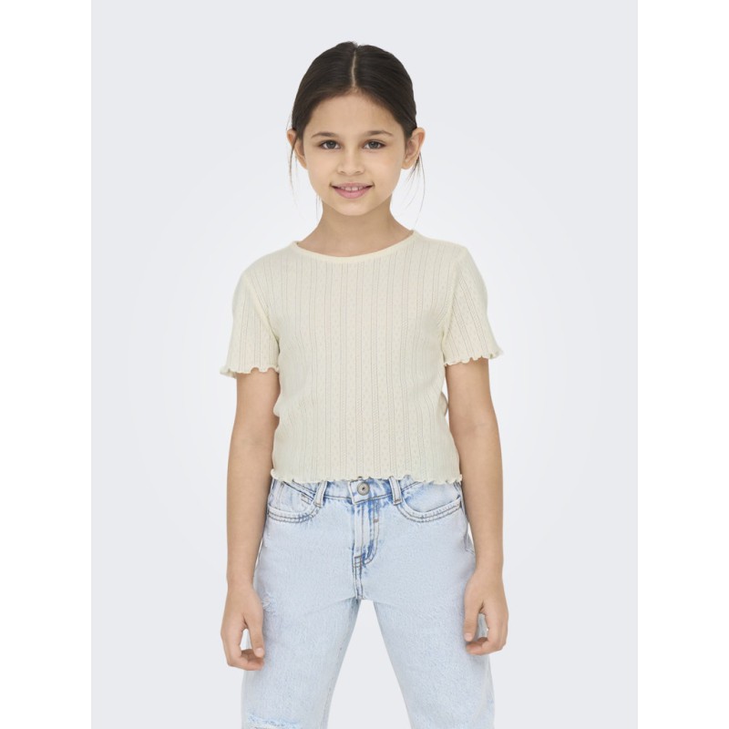 KIDS ONLY Carlotta S/S Top - Cloud Dancer