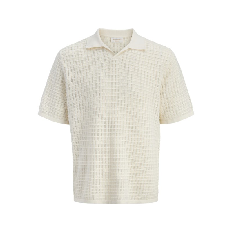 JACK & JONES Junior Tucket Split Hals Polo - Sea Salt