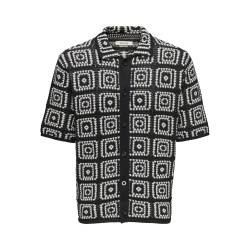 ONLY & SONS Bart Relaxed Strik Skjorte - Sort