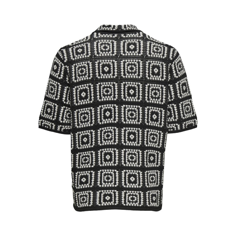 ONLY & SONS Bart Relaxed Strik Skjorte - Sort