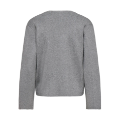 ONLY Jing L/S One Button Strik Cardigan - Medium Grey Melange