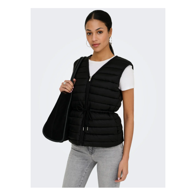 JDY Renee Quiltet Vest - Sort