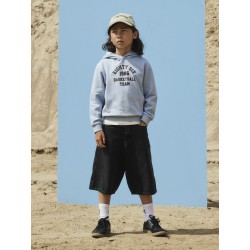 NAME IT Kids Diket langærmet sweat hoodie - Blue Fog