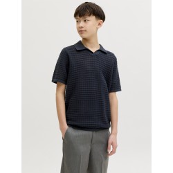 JACK & JONES Junior Tucket Split Hals Polo - Sky Captain