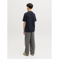 JACK & JONES Junior Tucket Split Hals Polo - Sky Captain