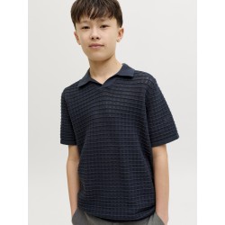 JACK & JONES Junior Tucket Split Hals Polo - Sky Captain