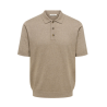 ONLY & SONS Loui Regular Strik Polo - Desert Taupe