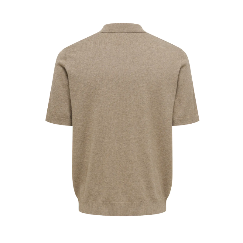 ONLY & SONS Loui Regular Strik Polo - Desert Taupe