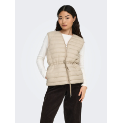 JDY Renee Quiltet Vest - Oxford Tan