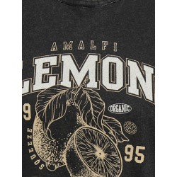 ONLY CARMAKOMA Lucy T-shirt - Sort / Fruity Lemon