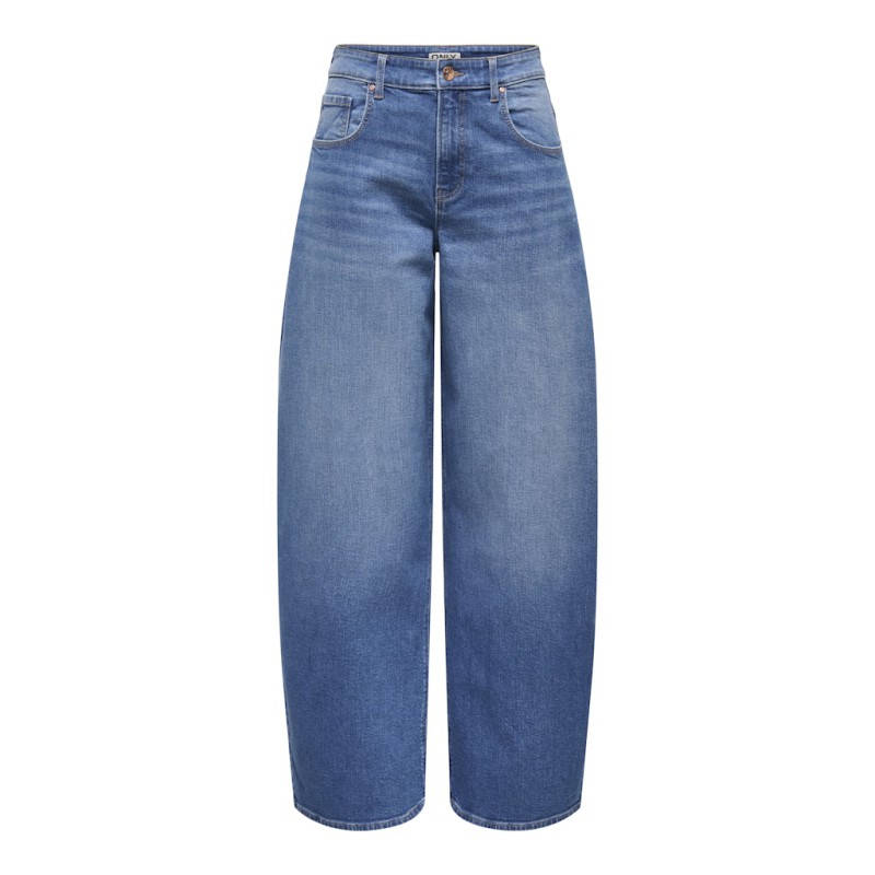 ONLY Tamy HW Barrel Denim - Medium Blue Denim