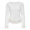 ONLY Live Love L/S Blonde Top - Cloud Dancer