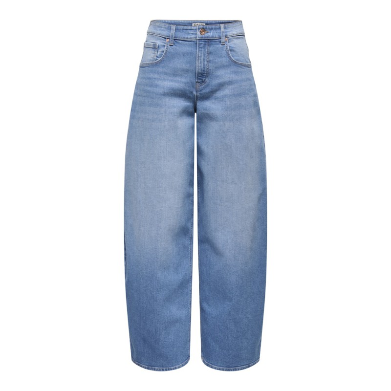 ONLY Tamy HW Barrel Denim - Light Blue Denim