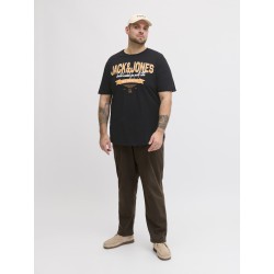 JACK & JONES PLUS Logo T-shirt - Sort