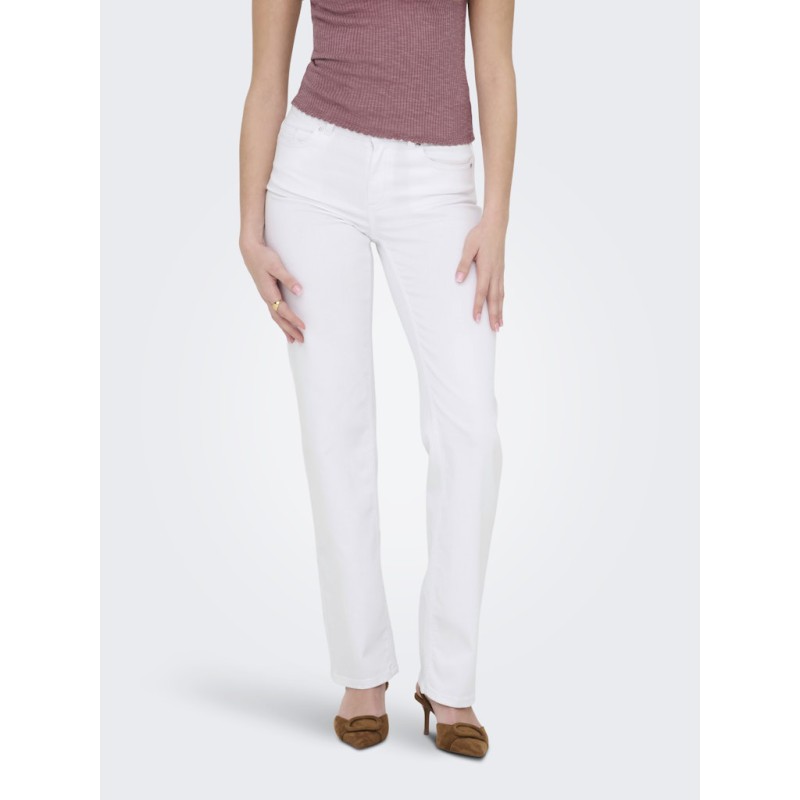 ONLY Blush Mid Straight Denim Jeans - Hvid