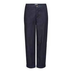 ONLY Ashby Straight Cropped Denim Jeans - Dark Blue Denim