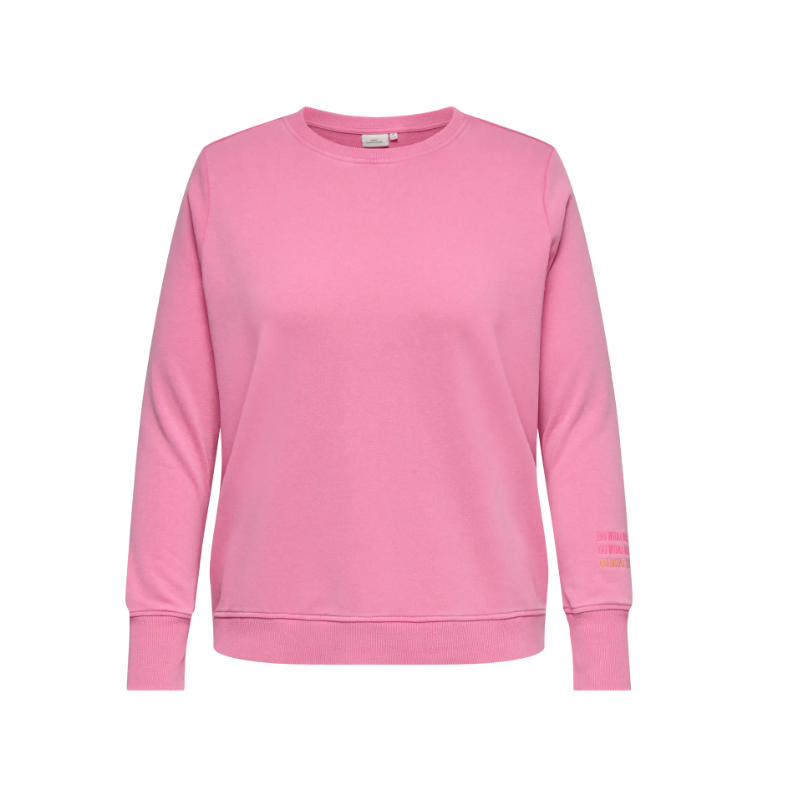 ONLY CARMAKOMA Maya L/S Rund Sweatshirt - Wild Orchid