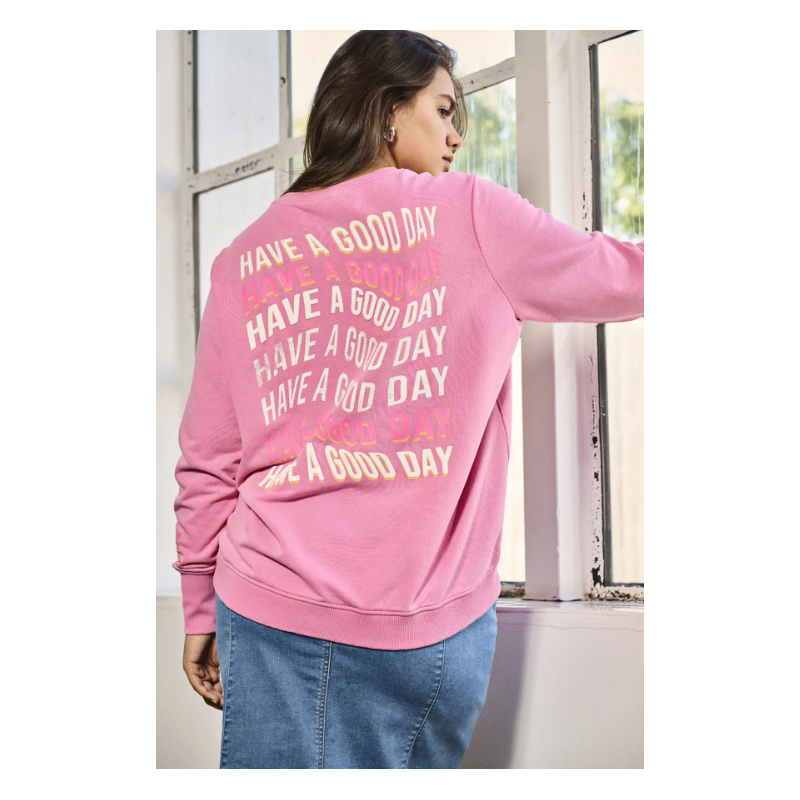 ONLY CARMAKOMA Maya L/S Rund Sweatshirt - Wild Orchid