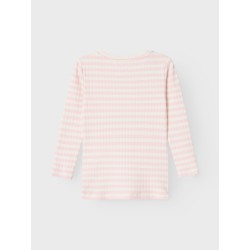 NAME IT Mini Suraja Xslim RibStrik Top - Parfait Pink