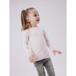 NAME IT Mini Suraja Xslim RibStrik Top - Parfait Pink