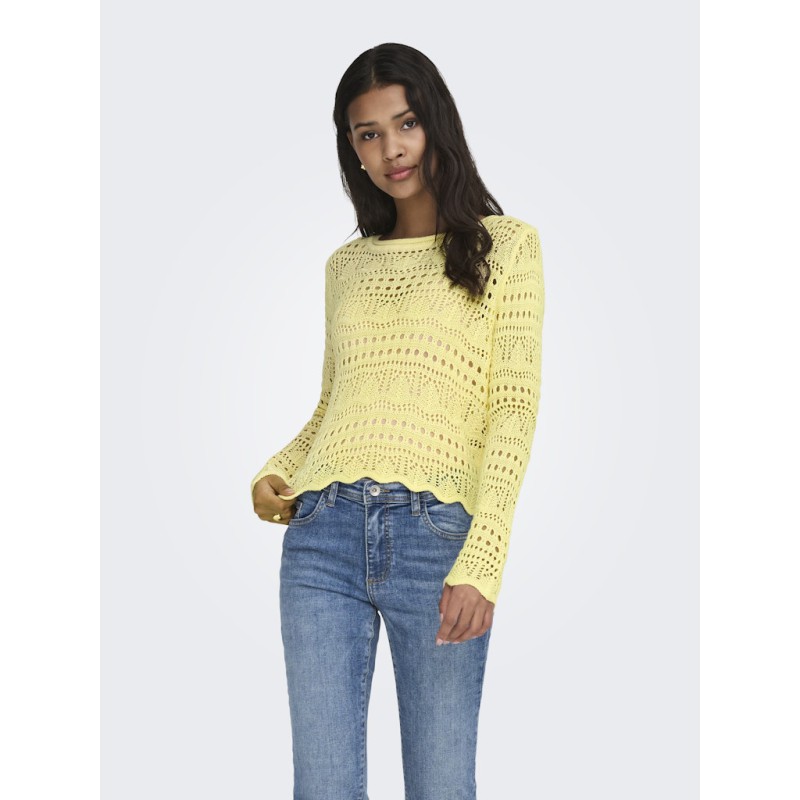 JDY Sun Lay Strik Pullover - Double Cream