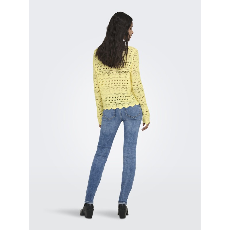 JDY Sun Lay Strik Pullover - Double Cream