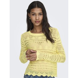 JDY Sun Lay Strik Pullover - Double Cream