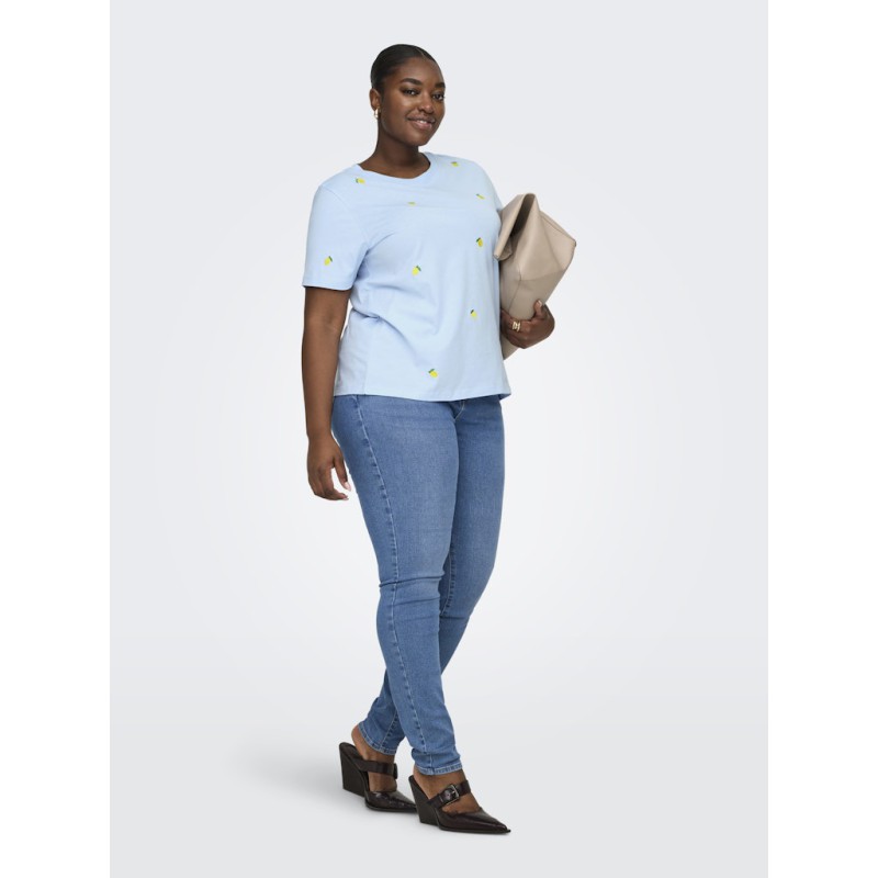 ONLY CARMAKOMA Ketty S/S Top - Cashmere Blue