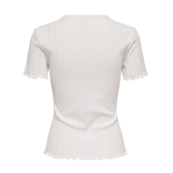 ONLY Tenna Rund Hals T-shirt - Cloud Dancer