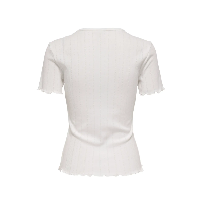 ONLY Tenna Rund Hals T-shirt - Cloud Dancer