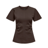 ONLY Marie Ruching T-shirt - Seal Brown