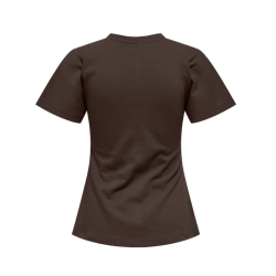 ONLY Marie Ruching T-shirt - Seal Brown