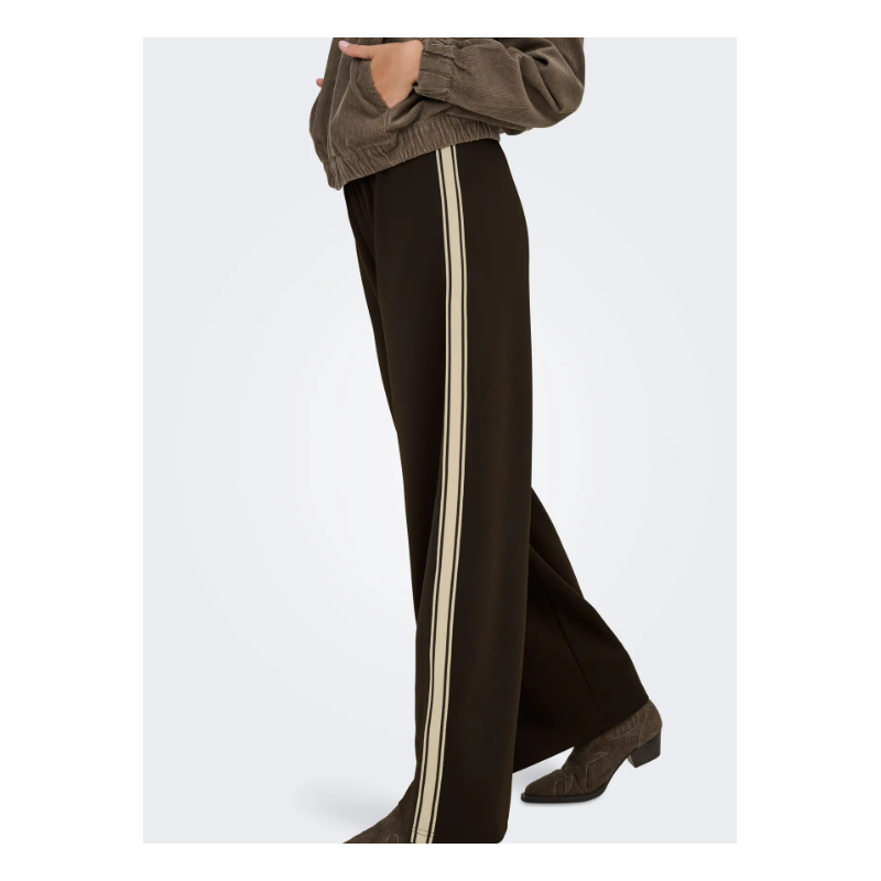 ONLY Asta Brede Stribet Bukser- Chocolate Torte - foto