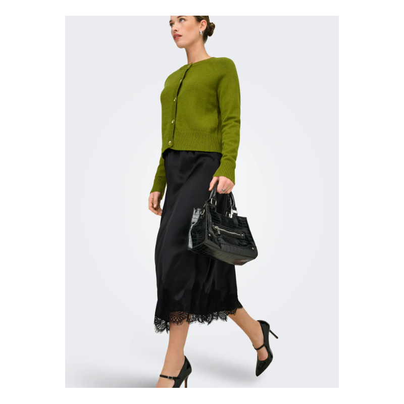 ONLY Bella Satin Blonde Nederdel - Sort