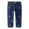 NAME IT MINI Bella Mom Jeans 1224 - Blue Denim / Flower