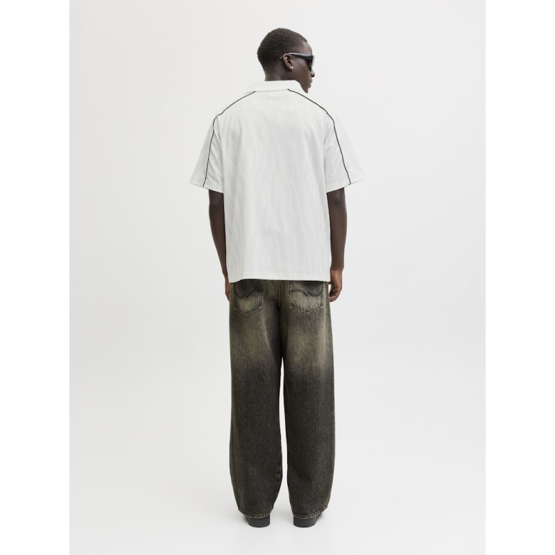 JACK & JONES Dust Piping Football T-shirt - Bright White