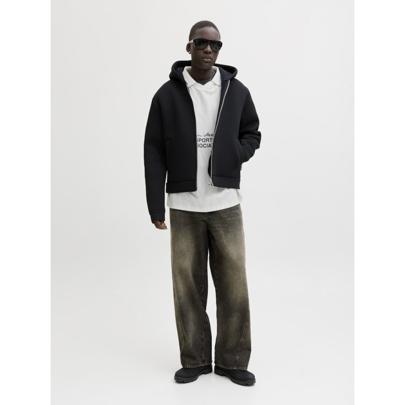 JACK & JONES Dust Piping Football T-shirt - Bright White