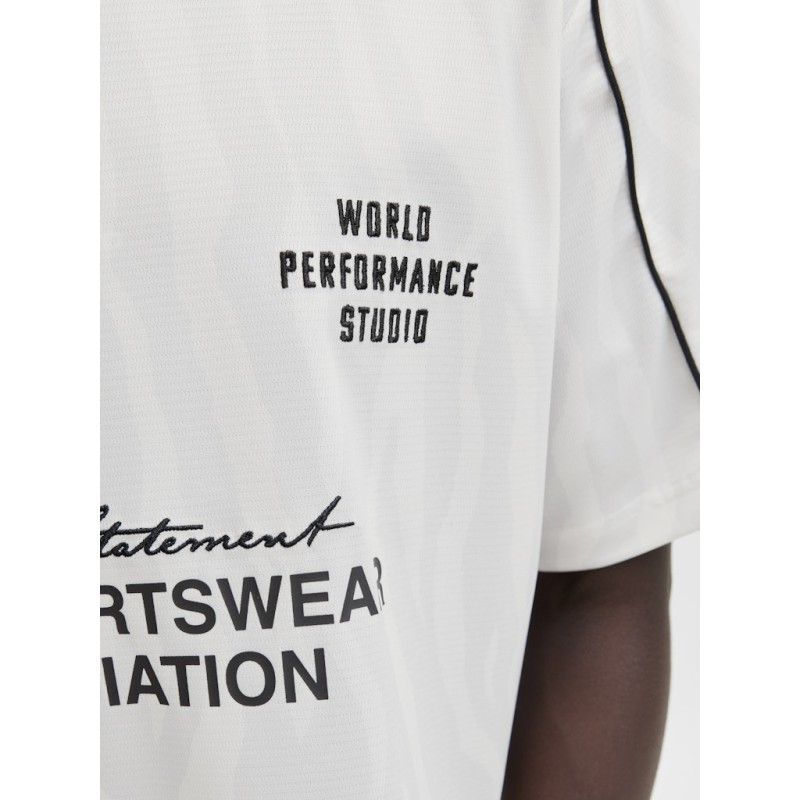 JACK & JONES Dust Piping Football T-shirt - Bright White