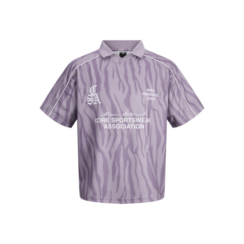 JACK & JONES Dust Piping Football T-shirt - Purple Ash