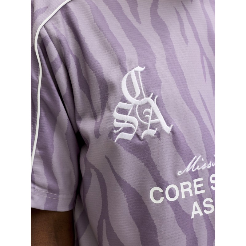 JACK & JONES Dust Piping Football T-shirt - Purple Ash