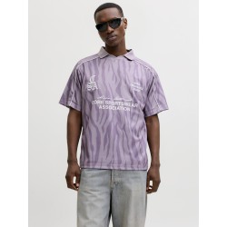 JACK & JONES Dust Piping Football T-shirt - Purple Ash