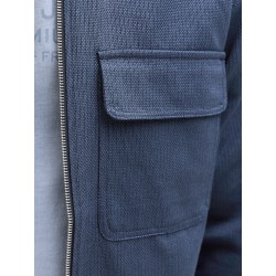 JACK & JONES Blurayle Hør L/S Lynlås Skjorte - Sky captain