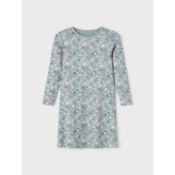 NAME IT Mini L/S Blomster Natkjole - Lead