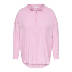 ONLY CARMAKOMA Zazima L/S Loose Fit Skjorte - Pink Lady