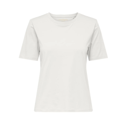 ONLY Happy S/S Rund Hals T-shirt - Cloud Dancer